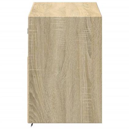 Стенен ТВ шкаф с LED осветление, сонома дъб, 100x31x45 см