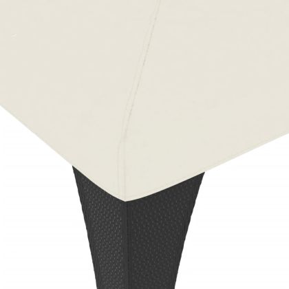 Беседка с двоен покрив, кремава, 2,98x2,98 м, стомана