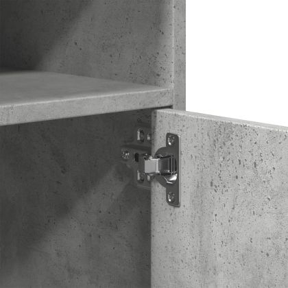 Подвижен шкаф, бетонно сив, 60x48x81 см, инженерно дърво