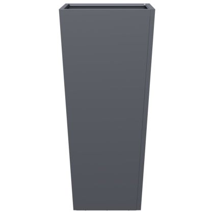Градинска кашпа, антрацит, 35x35x75 см, стомана