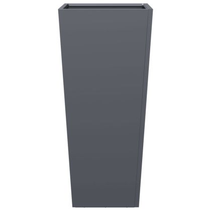 Градинска кашпа, антрацит, 35x35x75 см, стомана