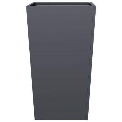 Градински кашпи, 2 бр, антрацит, 45x45x75 см, стомана