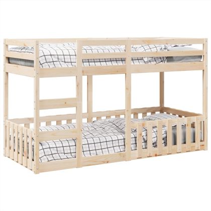 Двуетажно легло, 80x200 см, борово дърво масив