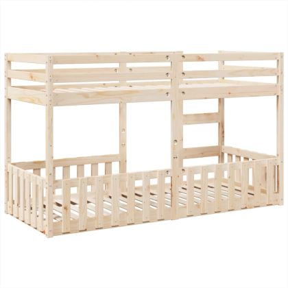 Двуетажно легло, 80x200 см, борово дърво масив