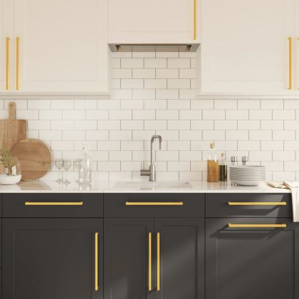 Дръжки за шкафове, 20 бр, златисти, 320 мм, неръждаема стомана