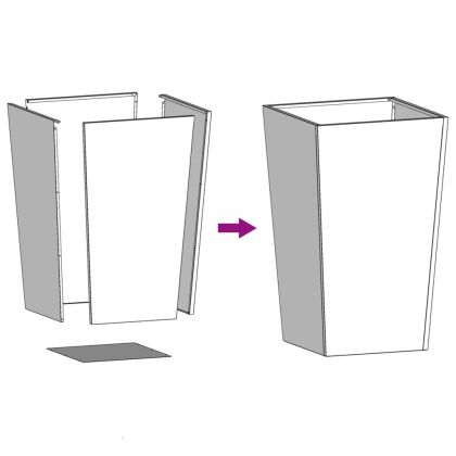 Градински кашпи, 2 бр, маслиненозелени, 45x45x75 см, стомана