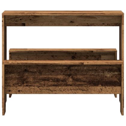 Комплект трапезна маса и пейки, 3 части, инженерно дърво