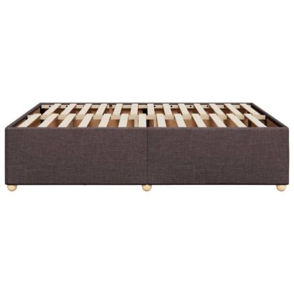 Рамка за легло без матрак, тъмнокафява, 140x200 см, плат