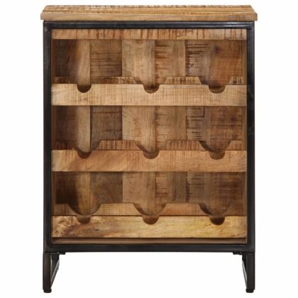 Стойка за вино за 9 бутилки, 55x33x70 см, масивно мангово дърво