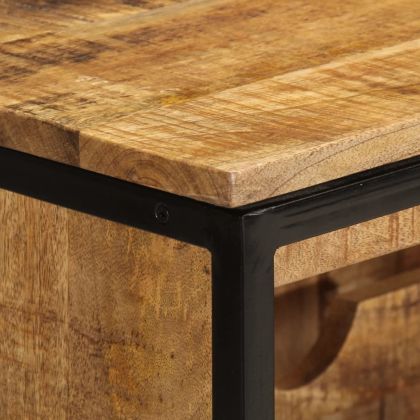 Стойка за вино за 9 бутилки, 55x33x70 см, масивно мангово дърво