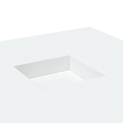 Кафе маса, бяла, 80x80x40 см, инженерно дърво