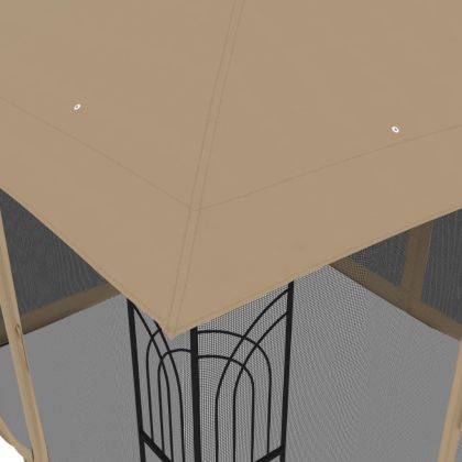 Шатра двоен покрив и мрежести стени таупе 2,94x2,94 м стомана