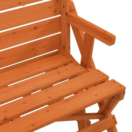 Пикник маса с пейки чамова дървесина масив 2 в 1 конвертируема