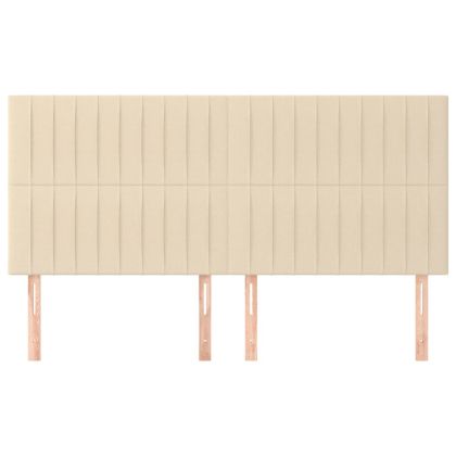 Табла за легло, кремава, 180x5x118/128 см, плат