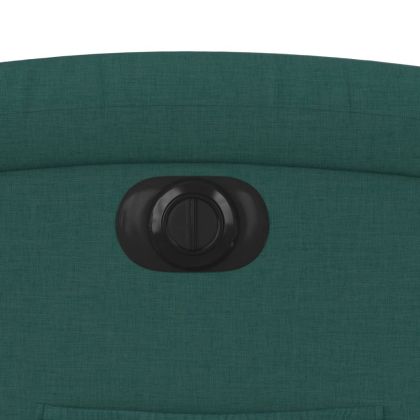 Електрически реклайнер стол, тъмнозелен, текстил