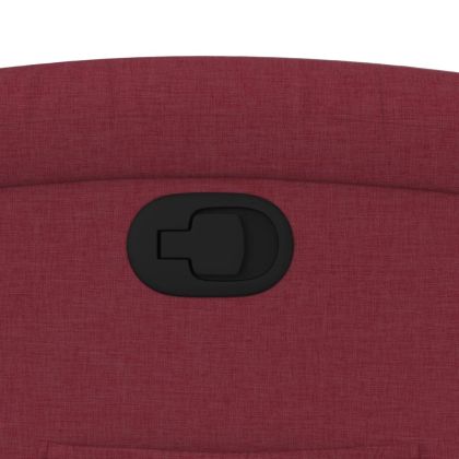 Изправящ реклайнер стол, виненочервен, текстил