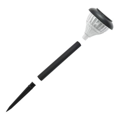 Соларни лампи за пътека със земни шипове 4 бр топло бяло и RGB