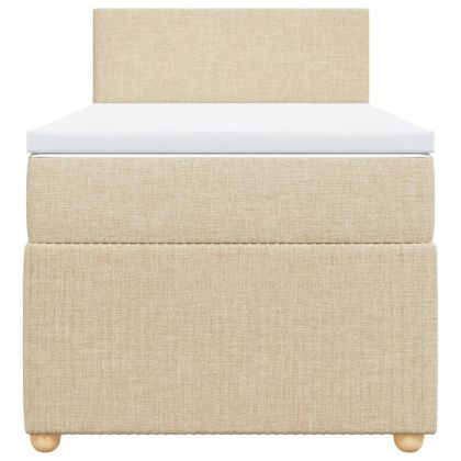 Боксспринг легло с матрак, кремава, 90x190 см, плат