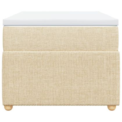 Боксспринг легло с матрак, кремава, 90x200 см, плат