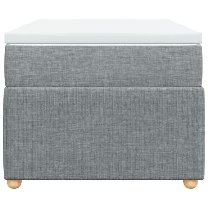 Боксспринг легло с матрак, светлосиво, 100x200 см, плат