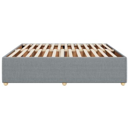 Рамка за легло без матрак, светлосива, 200x200 см, плат