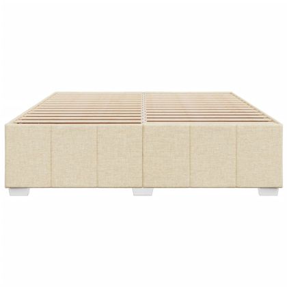 Рамка за легло без матрак, кремава, 180x200 см, плат