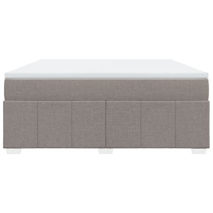 Боксспринг легло с матрак, таупе, 180x200 см, плат