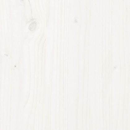 Футон кресло с матрак, бял, 100x206x11 см, борово дърво масив