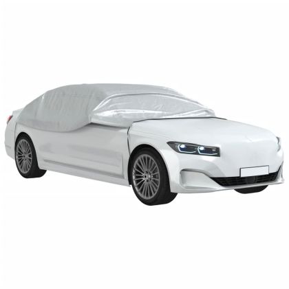 Половин покривало за кола, с кукички, сребристо, M