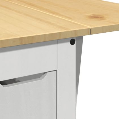 Трапезен комплект Corona тип пеперуда 5 части сгъваем бял бор