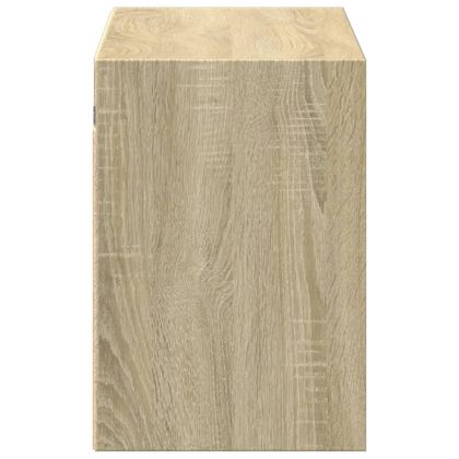 Стенен ТВ шкаф с LED осветление, сонома дъб, 100x31x45 см