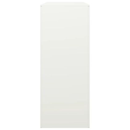 Стойка за дърва за огрев, бяла, 100x40x100 см, стомана