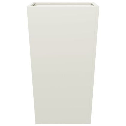 Градинска кашпа, бял, 45x45x75 см, стомана