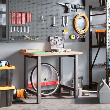 Работна маса, 100x60x83 см, масивна дървесина бук, правоъгълна