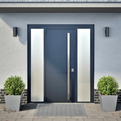 Градински кашпи, 2 бр, 40x40x40 см, поцинкована стомана