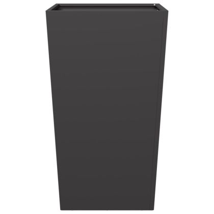 Градинска кашпа, черни, 45x45x75 см, стомана