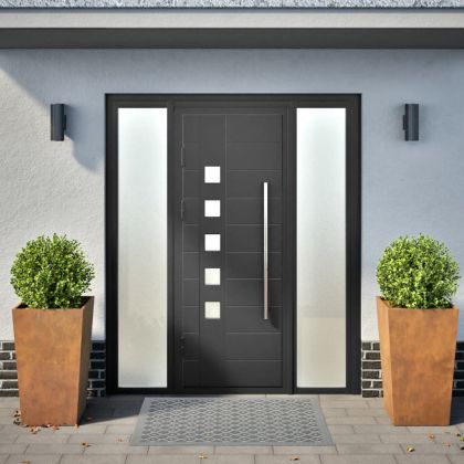 Градински саксии 2 бр. 45x45x75 см Изветряла стомана