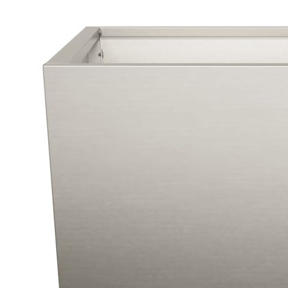 Градински саксии 2 бр. 45x45x75 см Изветряла стомана