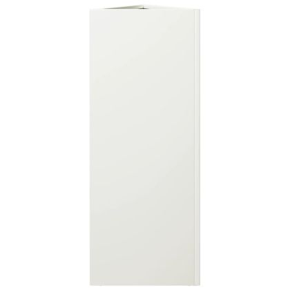 Градинска кашпа, бяла, триъгълна, 30x26x75 см, стомана