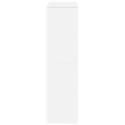 Библиотека, бяла, 100x33x125,5 см, инженерно дърво