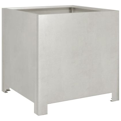 Градински кашпи, 2 бр, 40x40x40 см, неръждаема стомана