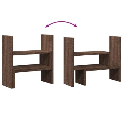 Органайзер за бюро, кафяв дъб, 40x17x41 см, инженерно дърво