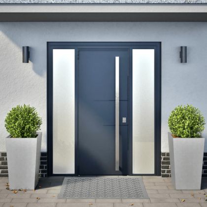 Градински кашпи, 2 бр, 45x45x75 см, поцинкована стомана