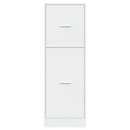 Шкаф органайзер, бял, 40x41x118 см, инженерно дърво