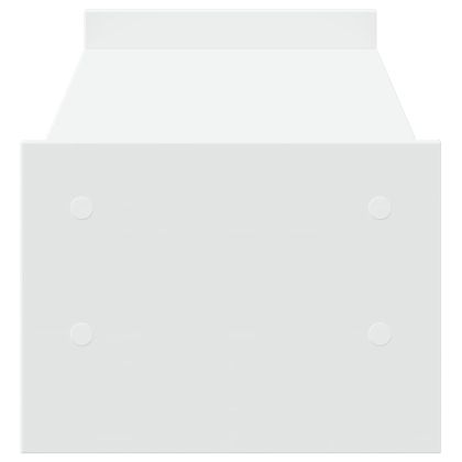 Поставка за монитор, бяла, 100x27x20 см, инженерно дърво