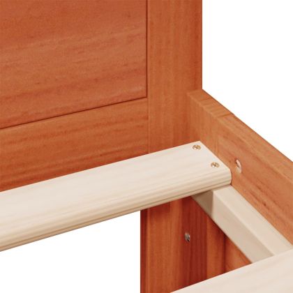 Рамка за легло без матрак, с табла, 200x200 см, бор масив