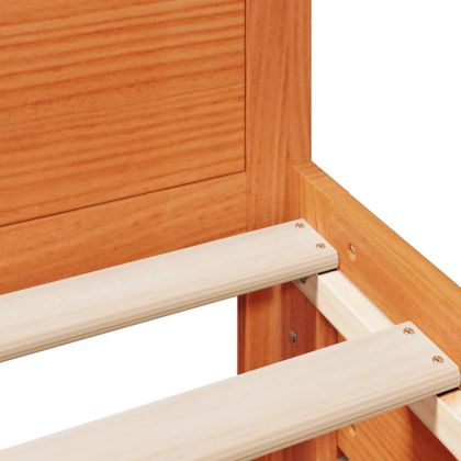 Рамка за легло без матрак с табла 90x200 см борово дърво масив