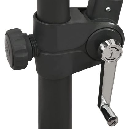 Конзолен градински чадър с прът и LED светлини, пясъчен, 300 см