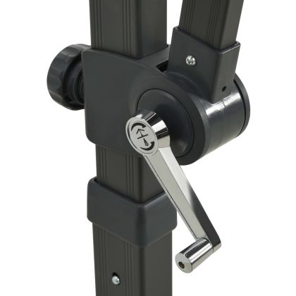 Конзолен градински чадър с прът и LED светлини, бордо, 300 см