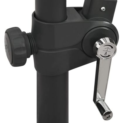 Конзолен градински чадър с прът и LED светлини, лазурен, 300 см